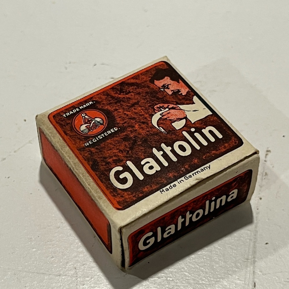 Antique 1910s Glattolin Collar Chafing Wax